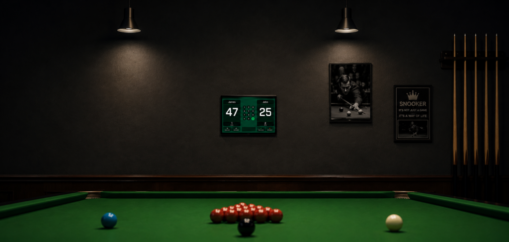 Verschillende Line-Up scoreborden in clubkleuren